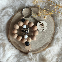 Porte-clé cœur d’amour – Édition sauvage – Création artisanale