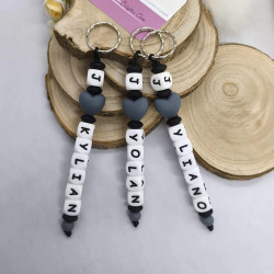Porte-clés j’aime (coeur) silicone personnalisé