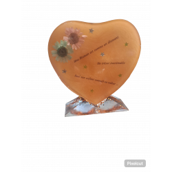Coeur sur socle "Maman"