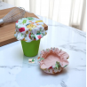Charlotte couvre verre coton bio, modèle vacances