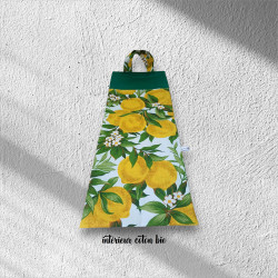 Sac à pain, à baguettes motif citrons