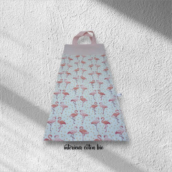 Sac à pain, à baguettes motif flaments roses