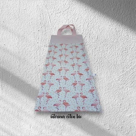 Sac à pain, à baguettes motif flaments roses
