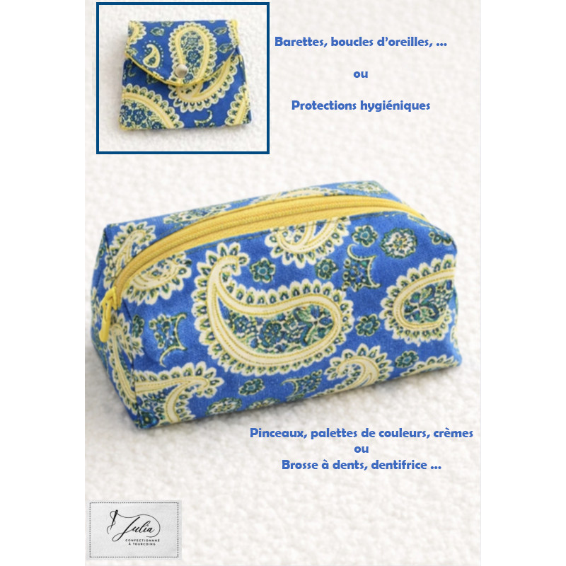Ensemble trousse de toilette et pochette