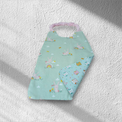 Serviette de table enfant hiboux et lapins