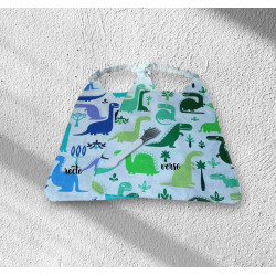 Serviette de table enfant dinosaures verts et bleus