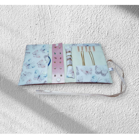 Pochette à bijoux modèle papillons délicats
