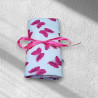 Pochette à bijoux modèle papillons fuchsia 
