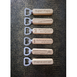 Décapsuleur Portatif en Bois Gravé - Idée Cadeau Apéro | Unik'Objet