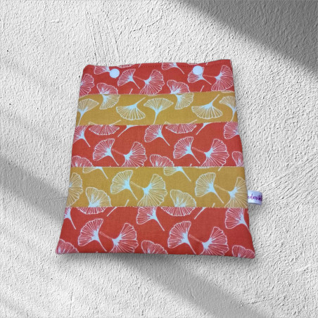 pochette pour liseuse modèle ocre - terracotta 