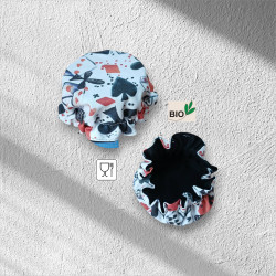 Charlotte couvre verre coton bio, modèle poker