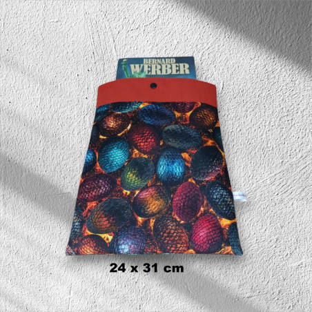 pochette pour livre modèle oeufs de dragon 