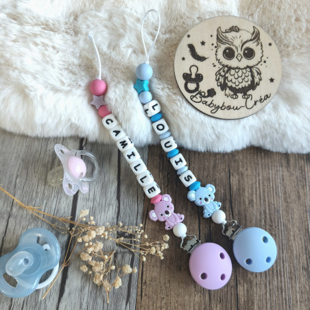 Attache tétine personnalisée modéle lion 