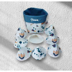 Panière et 8 cones anti pipi dragons