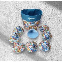 Panière et 8 cones anti pipi modèle jouets